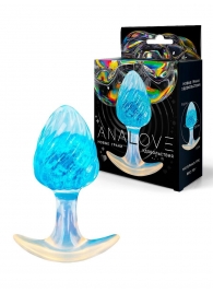 Голубоватая анальная пробка - 9 см. - AnaLove