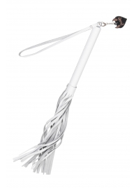 Белая кожаная плеть - 50 см. - Pecado - купить с доставкой в Великом Новгороде