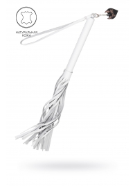 Белая кожаная плеть - 50 см. - Pecado - купить с доставкой в Великом Новгороде