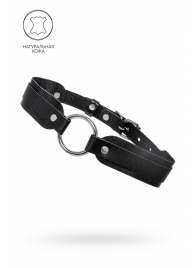 Черный кожаный чокер-ошейник со скруглёнными углами - Pecado - купить с доставкой в Великом Новгороде