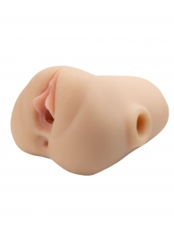 Телесный мастурбатор с вибрацией Double Pounder Vibrating Squeeze Stroker - Pipedream - в Великом Новгороде купить с доставкой