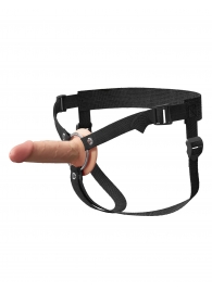 Телесный пустотелый фаллопротез 5’’ Hollow Silicone Strap-On - 14 см. - Pipedream - купить с доставкой в Великом Новгороде