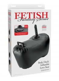 Черное надувное кресло с платформой для фиксации дилдо Body Dock Inflatable Love Seat - Pipedream - купить с доставкой в Великом Новгороде