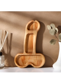 Деревянное блюдо для подачи в форме члена (25 х 16,5 х 1,7 см) - Сима-Ленд - купить с доставкой в Великом Новгороде