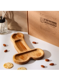 Деревянное блюдо для подачи в форме члена (25 х 16,5 х 1,7 см) - Сима-Ленд - купить с доставкой в Великом Новгороде