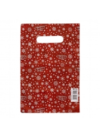 Красный подарочный новогодний пакет с вырубной ручкой (20х30 см) - Сима-Ленд - купить с доставкой в Великом Новгороде