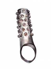 Дымчатая насадка на пенис с выпуклостями - 11 см. - Sex Expert - в Великом Новгороде купить с доставкой