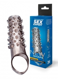 Дымчатая насадка на пенис с шипами и выпуклостями - 12 см. - Sex Expert - в Великом Новгороде купить с доставкой