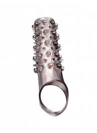 Дымчатая насадка на пенис с шипами и выпуклостями - 12 см. - Sex Expert - в Великом Новгороде купить с доставкой