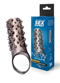 Дымчатая насадка на пенис с шипами и выпуклостями - 12,5 см. - Sex Expert - в Великом Новгороде купить с доставкой