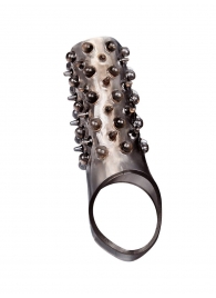 Дымчатая насадка на пенис с шипами и выпуклостями - 12,5 см. - Sex Expert - в Великом Новгороде купить с доставкой