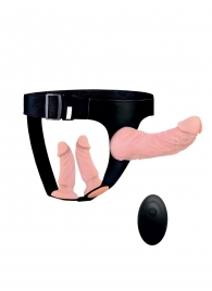 Женский страпон с 3 насадками и вибрацией - Erowoman-Eroman - купить с доставкой в Великом Новгороде