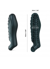 Серая силиконовая насадка на пенис с подхватом Manwan Ryzer - Manwan - в Великом Новгороде купить с доставкой