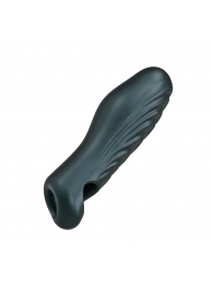 Серая силиконовая насадка на пенис с подхватом Manwan Ryzer - Manwan - в Великом Новгороде купить с доставкой