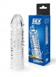 Прозрачная закрытая насадка на пенис - 17 см. - Sex Expert - в Великом Новгороде купить с доставкой