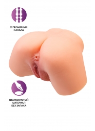 Телесный реалистичный мастурбатор-полуторс с 2 любовными входами - No Name - в Великом Новгороде купить с доставкой