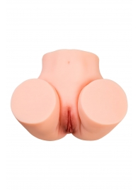 Телесный мастурбатор в форме попки с 2 любовными входами - No Name - в Великом Новгороде купить с доставкой