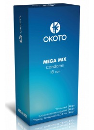 Презервативы OKOTO Mega Mix - 18 шт. - Sitabella - купить с доставкой в Великом Новгороде
