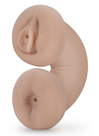 Телесный люминесцентный двусторонний мастурбатор Tasha - Blush Novelties - в Великом Новгороде купить с доставкой