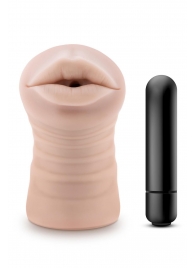 Телесный мастурбатор-ротик Nicole Vibrating Masturbator - Blush Novelties - в Великом Новгороде купить с доставкой