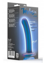 Синяя насадка с гладкой поверхностью Surrender 5.75 Inch Intermediate Pegging Dildo - 14,6 см. - Blush Novelties - купить с доставкой в Великом Новгороде