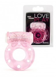 Розовое эрекционное виброкольцо с бабочкой - 1137 - в Великом Новгороде купить с доставкой
