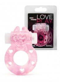 Розовое эрекционное виброкольцо в форме зайчика - 1137 - в Великом Новгороде купить с доставкой