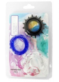 Набор из 3 эрекционных колец разного цвета и рельефа - Boys of Toys - в Великом Новгороде купить с доставкой