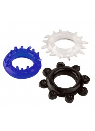 Набор из 3 эрекционных колец разного цвета и рельефа - Boys of Toys - в Великом Новгороде купить с доставкой