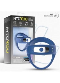 Синее интерактивное эрекционное виброкольцо Rank - Intoyou - в Великом Новгороде купить с доставкой