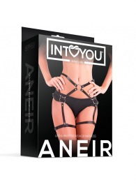 Черные стрепы на бёдра Aneir - Intoyou - купить с доставкой в Великом Новгороде
