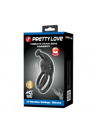 Черное перезаряжаемое виброкольцо Goodwin - Baile - в Великом Новгороде купить с доставкой