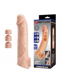Телесный фаллоудлинитель с подхватом мошонки Silas - 26 см. - Baile - в Великом Новгороде купить с доставкой