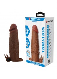 Коричневая насадка на пенис Quillon - 20 см. - Baile - в Великом Новгороде купить с доставкой