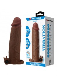 Коричневая насадка на пенис Xerxes - 22 см. - Baile - в Великом Новгороде купить с доставкой