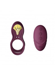 Фиолетовое эрекционное виброкольцо Bayek с пультом ДУ - Zalo - в Великом Новгороде купить с доставкой