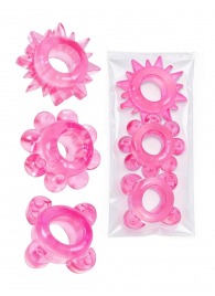 Комплект из 3 розовых эрекционных колец - Erowoman-Eroman - в Великом Новгороде купить с доставкой