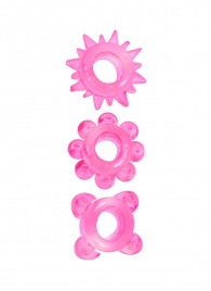 Комплект из 3 розовых эрекционных колец - Erowoman-Eroman - в Великом Новгороде купить с доставкой