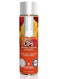 Лубрикант на водной основе с ароматом персика JO Flavored Peachy Lips - 120 мл. - System JO - купить с доставкой в Великом Новгороде