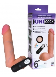 Фаллическая насадка Харнесс UNICOCK 6  с вибрацией - 18 см. - LOVETOY (А-Полимер) - купить с доставкой в Великом Новгороде