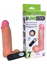 Фаллическая насадка Харнесс UNICOCK 7  с вибрацией - 19 см. - LOVETOY (А-Полимер) - купить с доставкой в Великом Новгороде
