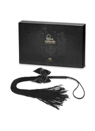 Чёрная плётка Lilly Whip Bijoux - Bijoux Indiscrets - купить с доставкой в Великом Новгороде