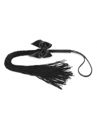 Чёрная плётка Lilly Whip Bijoux - Bijoux Indiscrets - купить с доставкой в Великом Новгороде