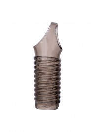 Дымчатая насадка с рёбрышками и подхватом мошонки ToyFa XLover - 12,5 см. - ToyFa - в Великом Новгороде купить с доставкой