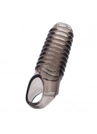 Дымчатая насадка с рёбрышками и подхватом мошонки ToyFa XLover - 12,5 см. - ToyFa - в Великом Новгороде купить с доставкой