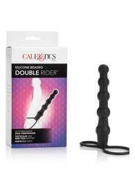 Насадка на пенис для двойного проникновения Silicone Beaded Double Rider - 14 см. - California Exotic Novelties - в Великом Новгороде купить с доставкой