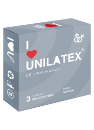 Презервативы с рёбрами Unilatex Ribbed - 3 шт. - Unilatex - купить с доставкой в Великом Новгороде