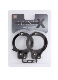 Чёрные наручники из листового металла BONDX METAL CUFFS BLACK - Dream Toys - купить с доставкой в Великом Новгороде