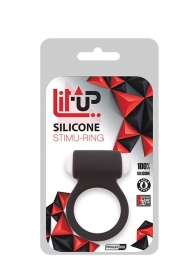 Чёрное эрекционное виброкольцо LIT-UP SILICONE STIMU RING 3 BLACK - Dream Toys - в Великом Новгороде купить с доставкой