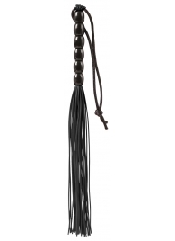 Чёрная мини-плеть из резины Rubber Mini Whip - 22 см. - Blush Novelties - купить с доставкой в Великом Новгороде